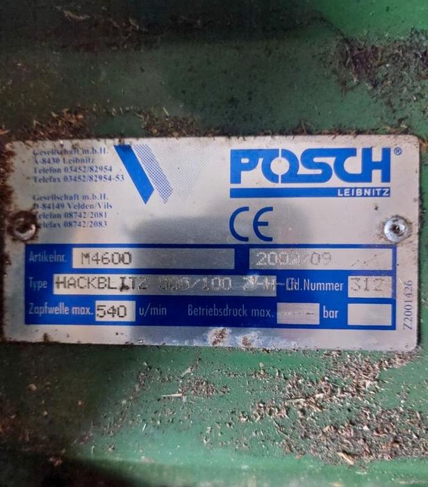 Rozdrabniacz tarczowy do gałęzi Posch Hackblitz 500