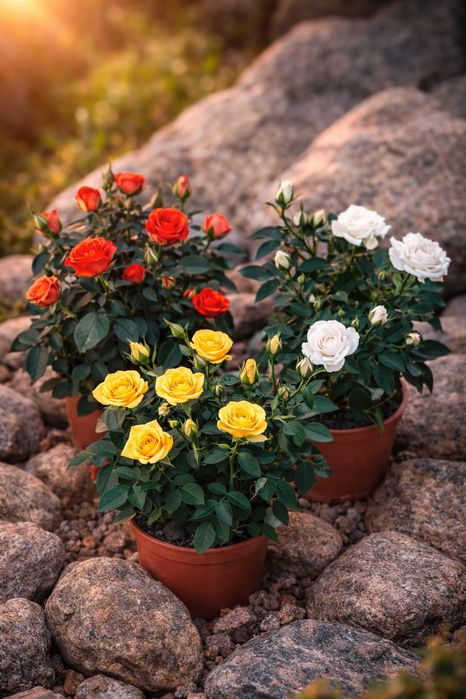 Троянди. Рози. Вазони.