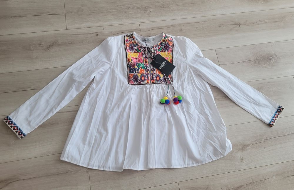 Nowa biała koszula bluzka haftowana boho folk S missquied next