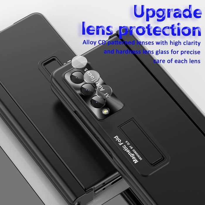 Etui do Samsung Galaxy Z Fold 4 z rysikiem stojakiem czarny