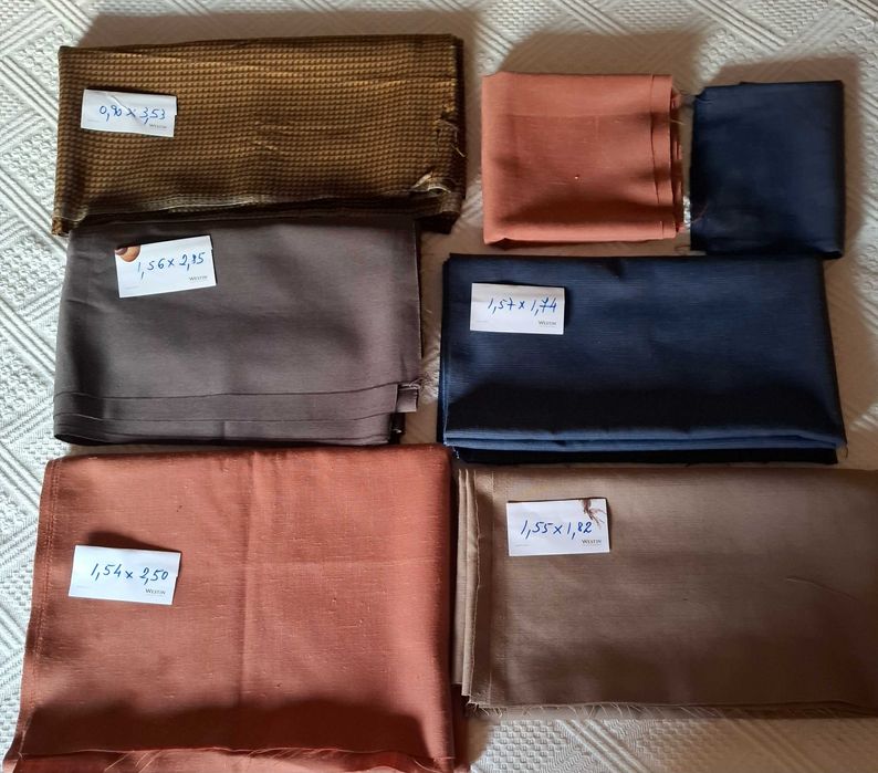 Tecidos / Cortes e Retalho Linho, Terylene e Outros