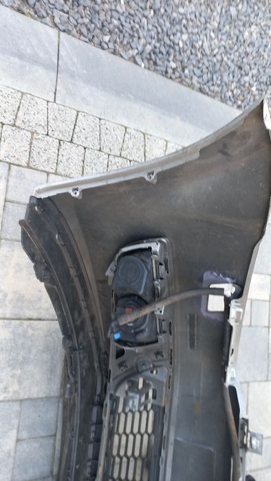 Vw polo 6r0 09-14 zderzak przód przedni srebrny la7w spryski