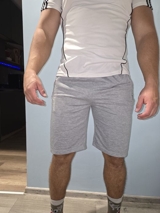Spodenki sportowe meskie xl szare dresowe