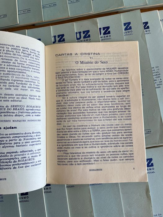 Lote de Revistas ROSACRUZ anos 70 e 80