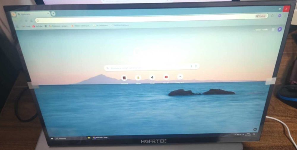 HGFRTEE 18,5-calowy przenośny monitor 100 Hz z podstawką