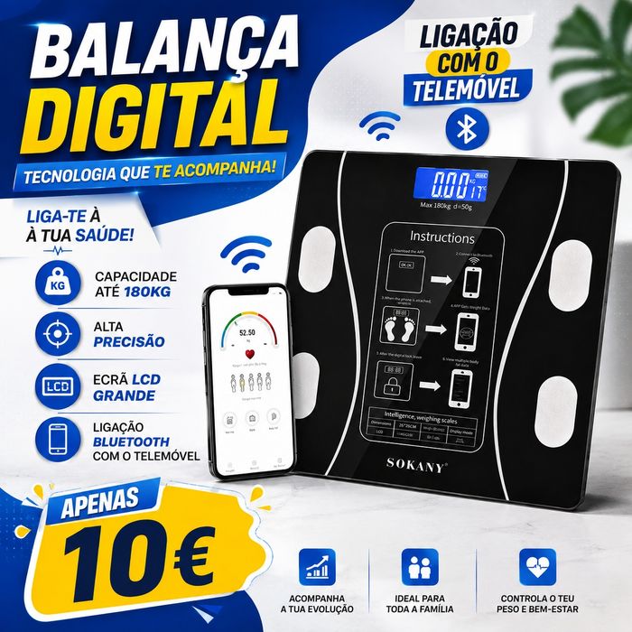 Balança digital Bluetooth