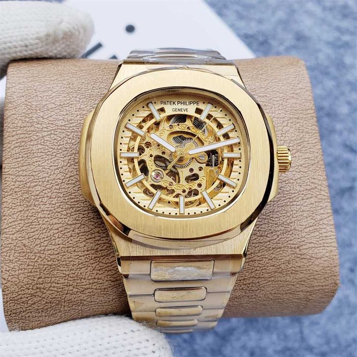Годинник Patek Philippe Nautilus skeleton dial gold