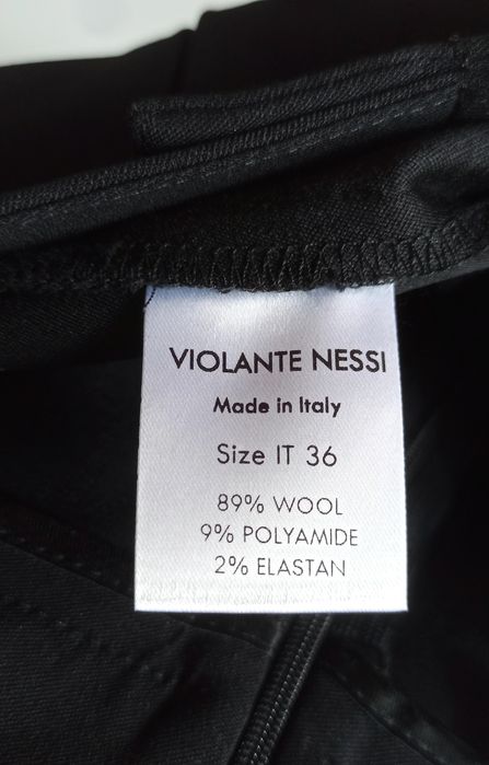 Violante Nessi wełniane spodnie rozszerzane wysoki stan dzwony