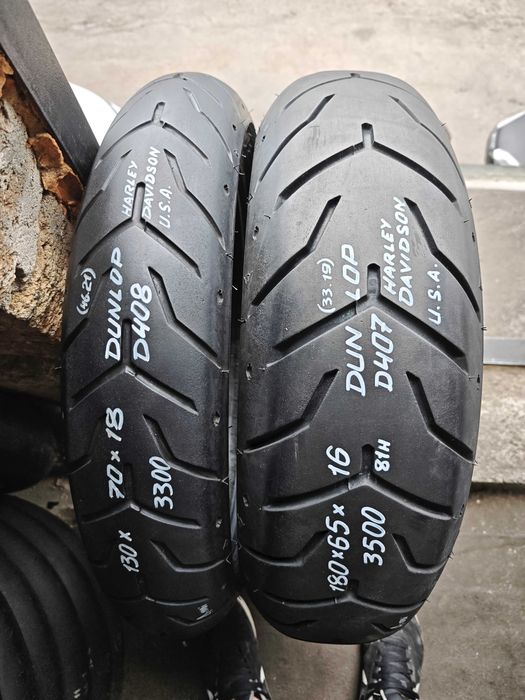 Мото шини резина комплект DUNLOP 130/60 70 R18 19 + 180/55 65 R16 18
