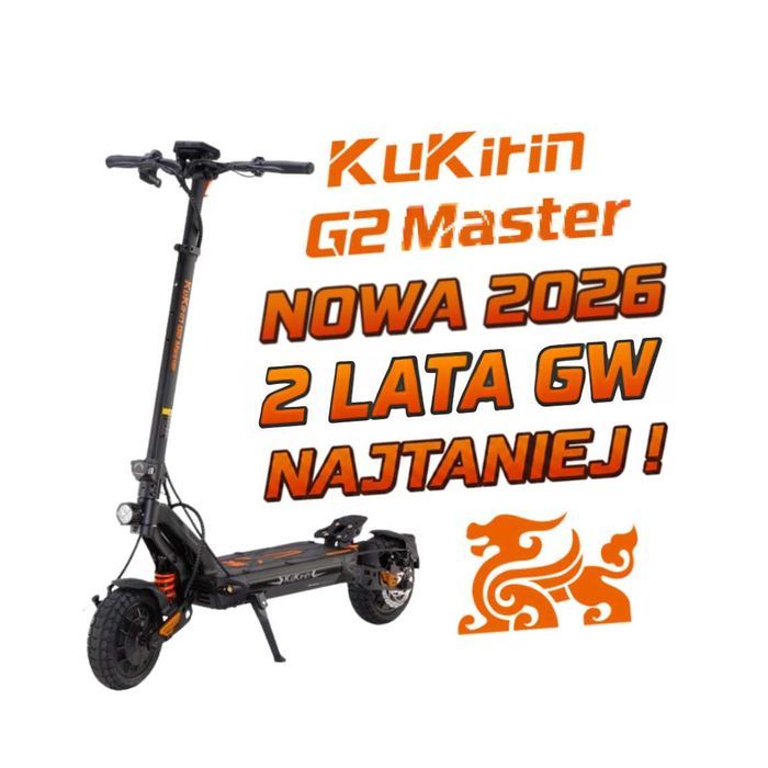 70 KM/H • NOWA G2 MASTER 2026 • 2 LATA GWARANCJI • BESTSELLER • Hulajnoga Elektryczna