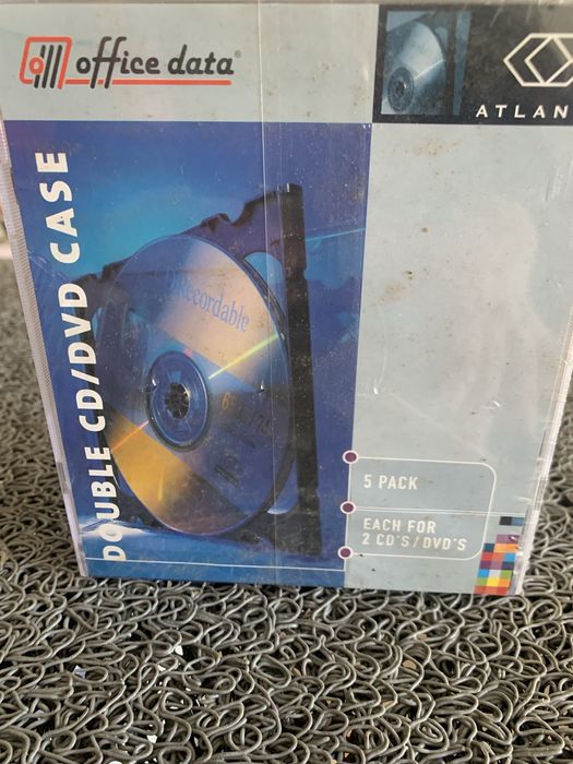 Embalagem de 5 caixas duplas de cd ou dvd novo embalado