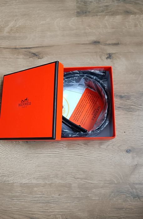 Nowy pasek Hermes czarny męski