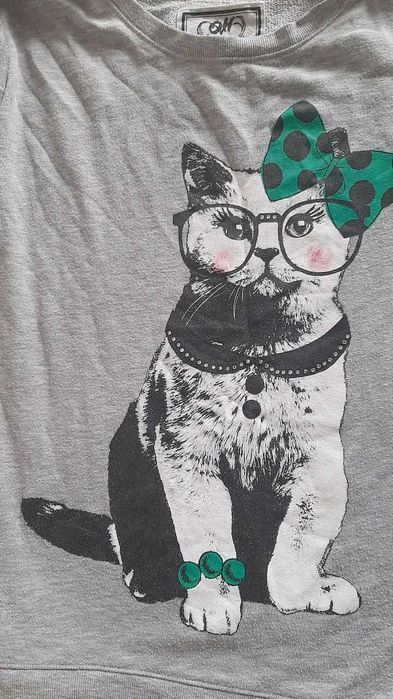 Светр, светрик, толстовка, толстовка з принтом кицьки