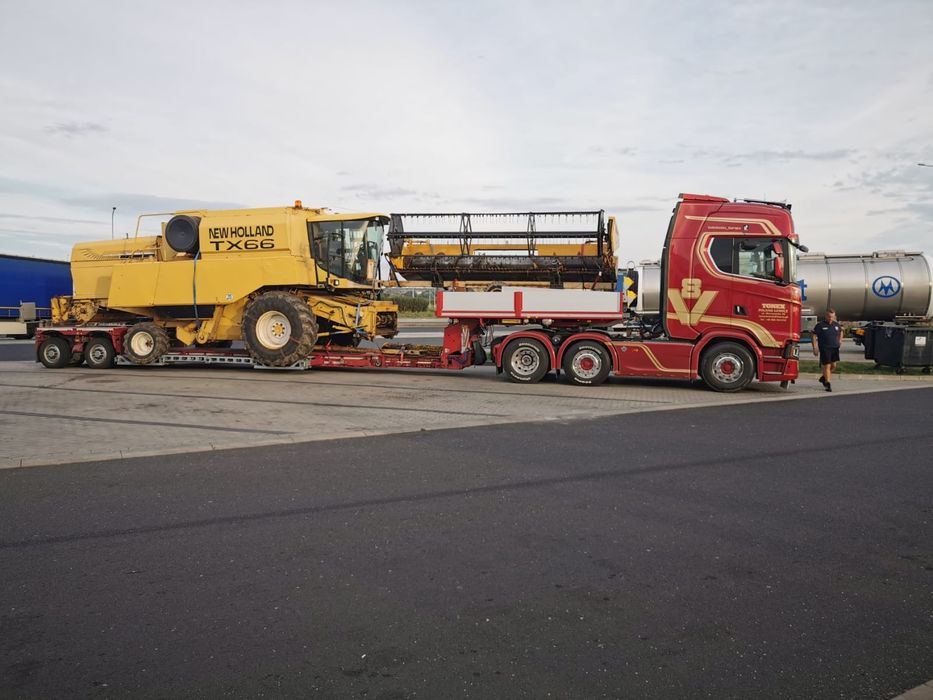 Transport kombajnów sieczkarni opryskiwaczy maszyn domków gabarytów