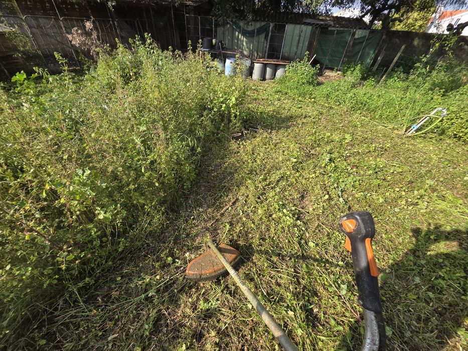 Limpeza de terrenos com roçadora