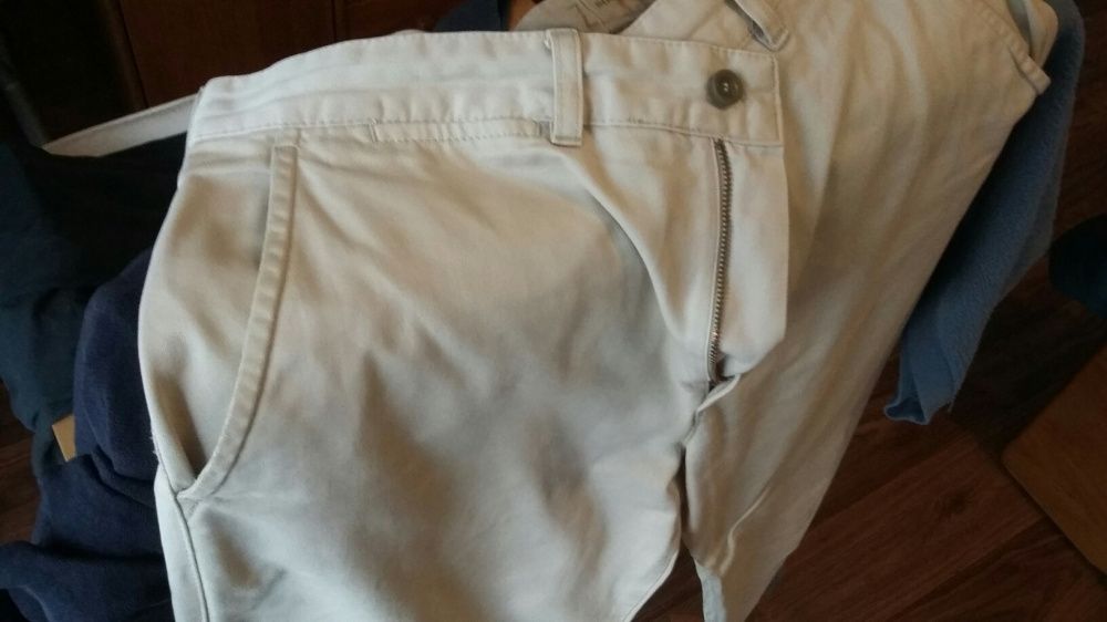 Calças chinos zara creme