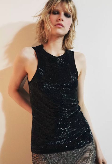 Топ з бісером Zara limited collection