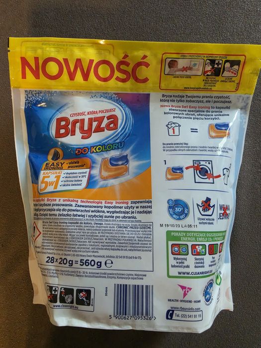 Zestaw kapsułek do prania: Vizir Platinum + Bryza 5w1 (60 szt.)
