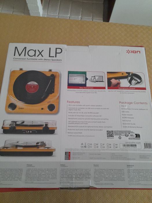Vendo gira disco Ion max novo em caixa