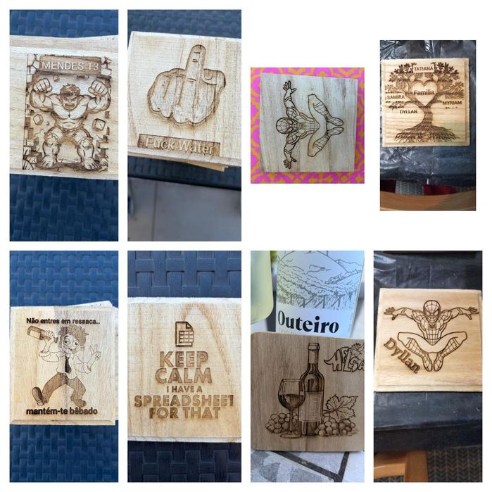 Customized Pine Wood Coaster Bases506719817265981442