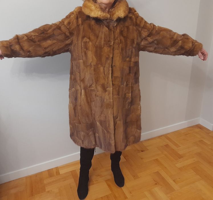 Futro brązowe z norek