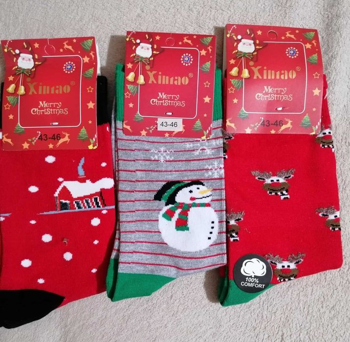 Męskie skarpetki świąteczne