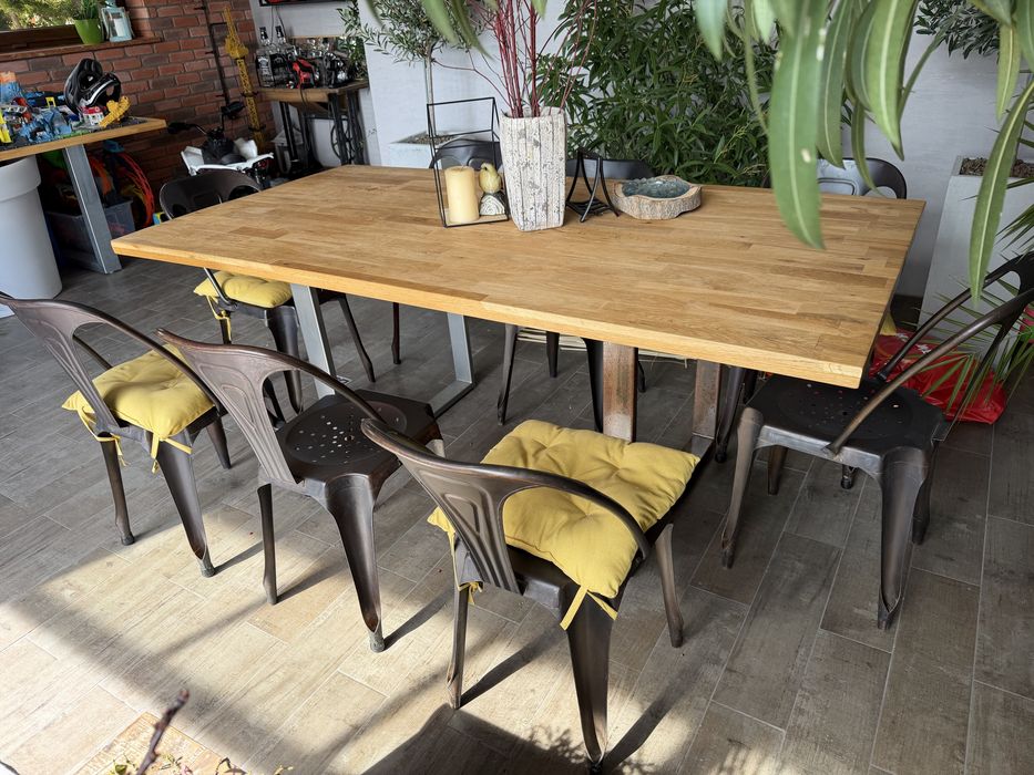 Krzesla stalowe loftowe noweczesne loft 8 sztuk
