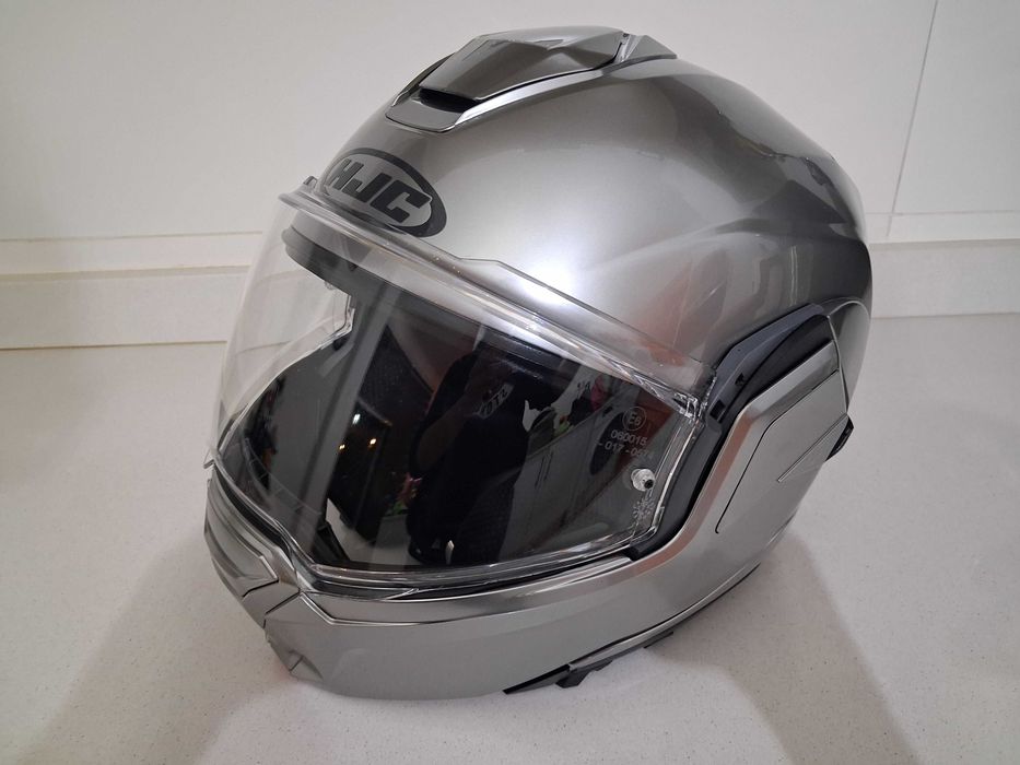 Capacete modular HJC i100 prata