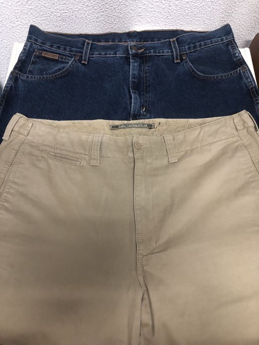 Calças de homem sarja e ganga