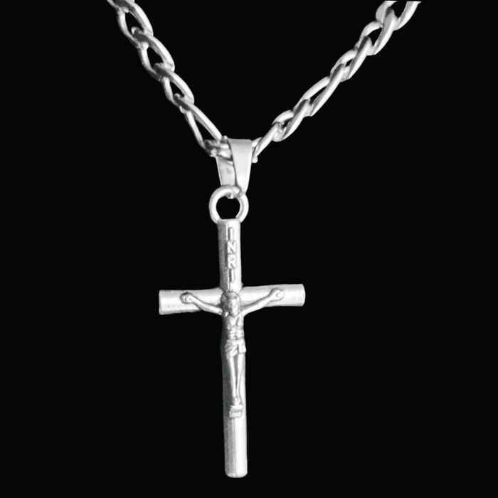 Naszyjnik figaro 55 cm | krzyżyk | czarne pudełko