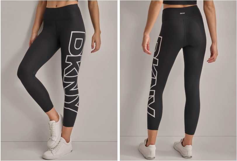 Легінси dkny з високою талією, утягуючі, довжина 7/8