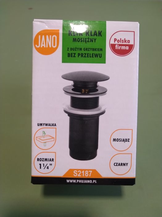 Korek klik-klak czarny bez przelewu