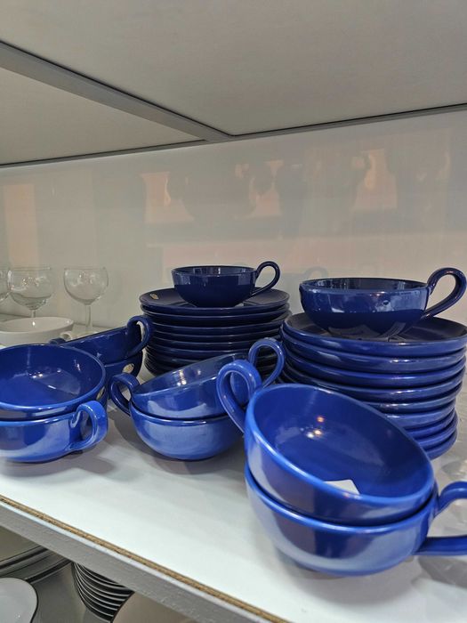 Komplet filiżanek bulionówek Nittsjö Sweden   vintage