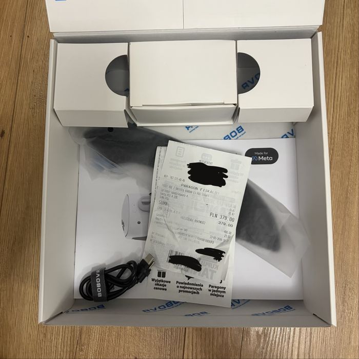 Gogle Meta Quest 3S 128GB + Opaska BOBOVR E3 Pro (Bateria 10000mAh)