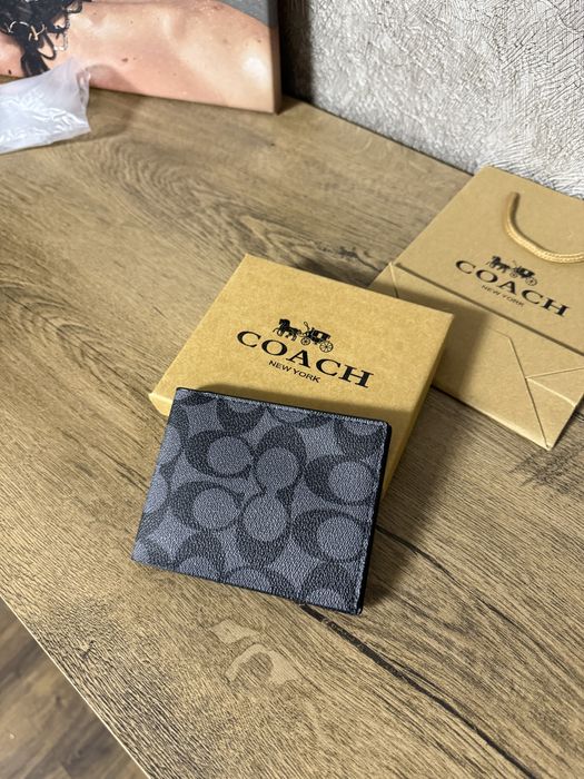 Стильный  мужской кошелек портмоне Coach Коач монограмма