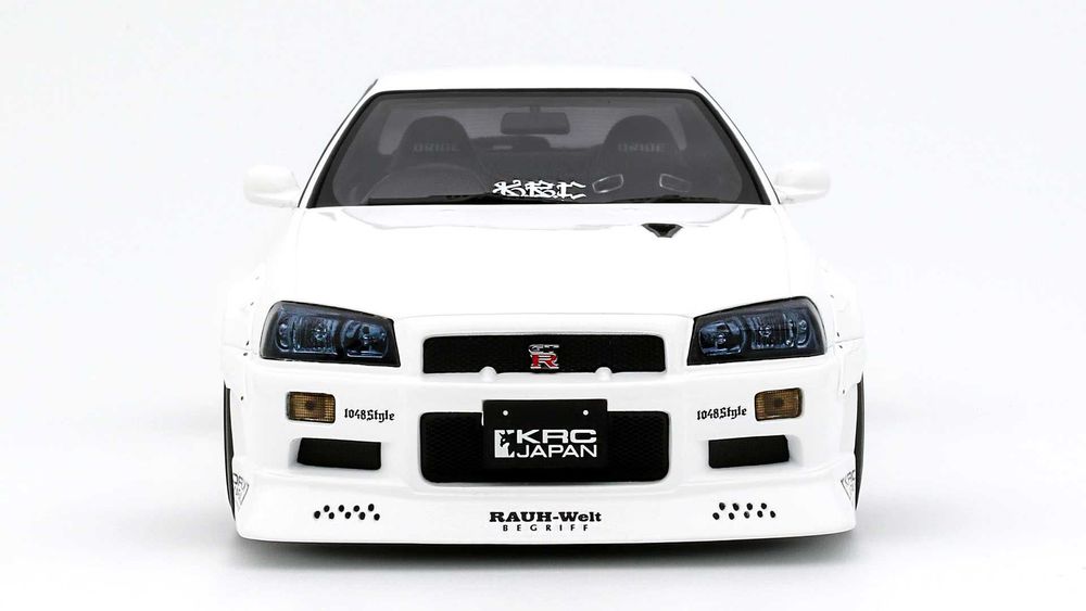 1:18 Otto Nissan Skyline GT-R (R34) KRC Body Kit 2019 pearl white