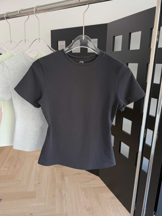 Футболка Skims Cotton Jersey T-Shirt З БІРКАМИ