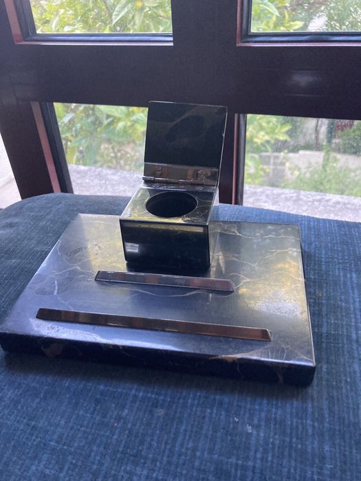 Tinteiro “art deco” mármore preto