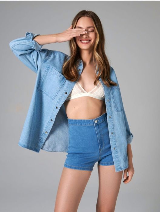 Джинсові шорти high waist