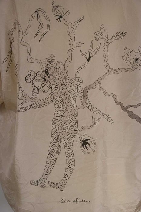 TUSNELDA Bloch Jedwabna Wiązana Bluzka Damska 36 Oryginalna Super Stan