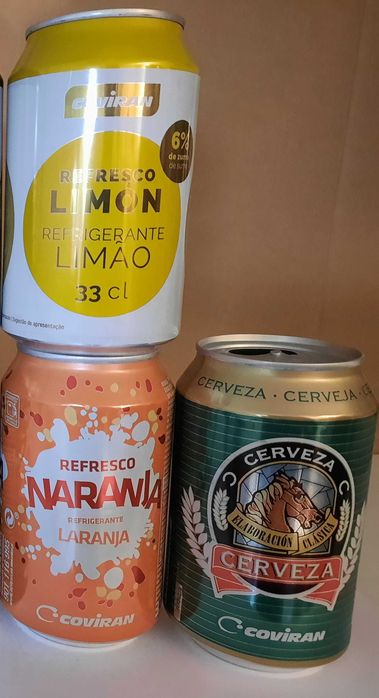 Lote de 106 latas de bebidas diversas - Continente, Pigo Doce, Frisumo, Frutol, Compal