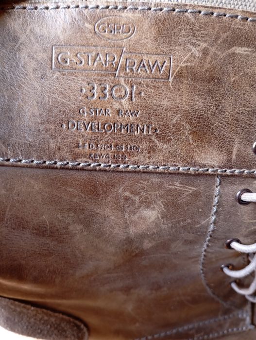 Botas pele castanhas G-star