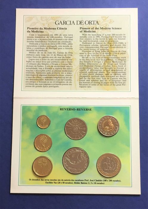 Moedas Portugal Série Anual BNC 1991