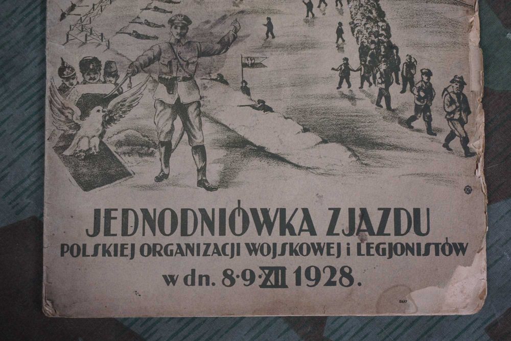 Jednodniówka POW 1928r Sosnowiec Dąbrowa Śląsk Piłsudski Legiony