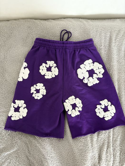DENIM TEARS COTTON WREATH SHORTS ショーツ Denim Tears The Cotton Wreath Shorts Purple - SHEZAMME