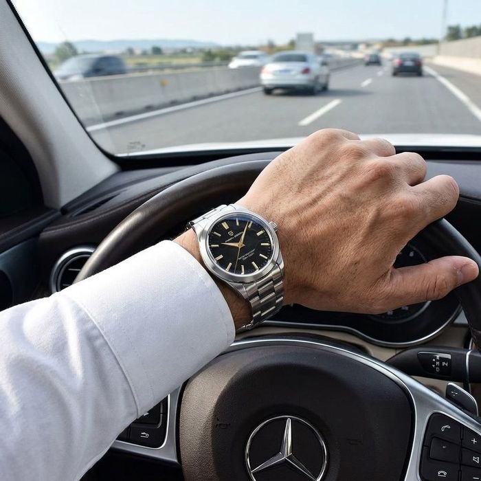Годинник Pagani Design Silver Black - омаж на Patek Philippe Calatrava: Сапфірове скло, Кварцовий, сталевий