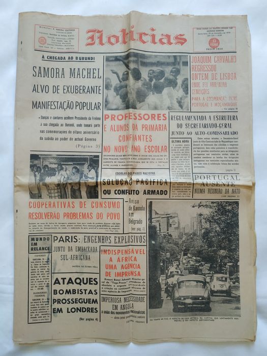 Cinco Jornais de Moçambique de Pós 25 de Abril de 1974
