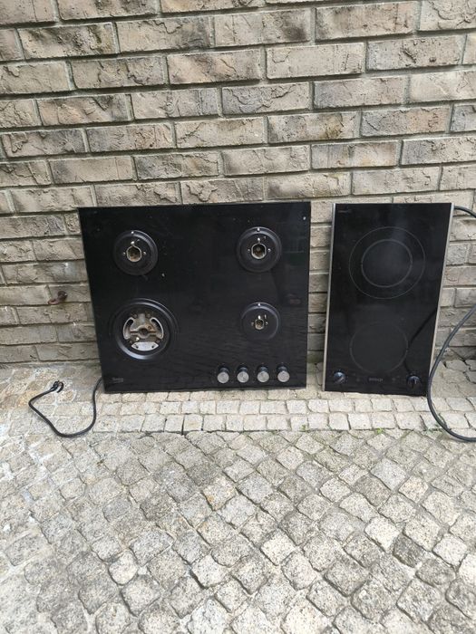 Banca e fogões uma placa a gás de 4 bocas