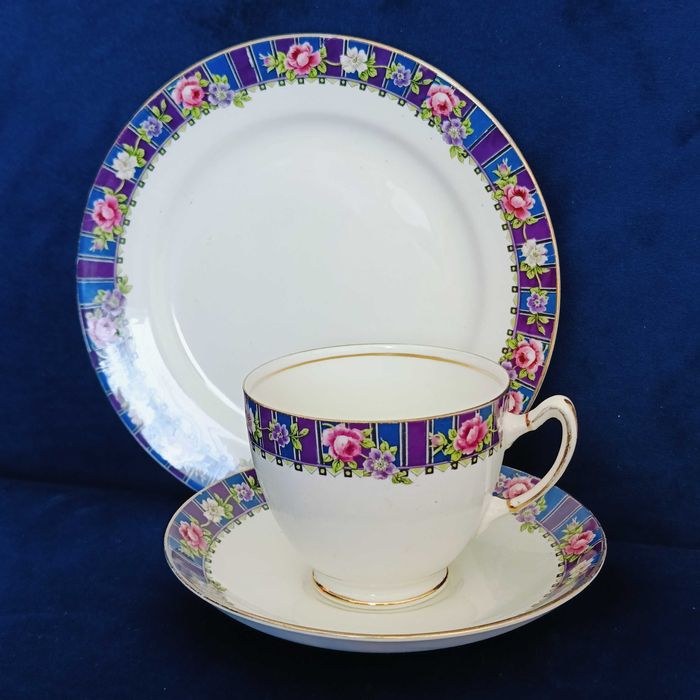 **TRIO filiżanka porcelana Star Longton PARAGON 1913_1916