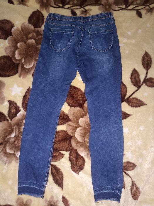 Grantowe Spodnie jeansowe low waist